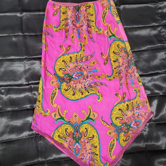 GUC Ticci Tonetto Women's Petite 100% Silk Skirt - Picture 4 of 7